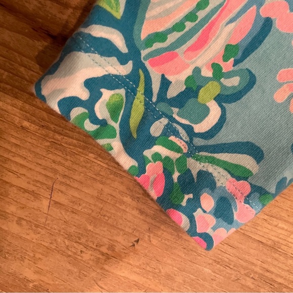 Lilly Pulitzer Ronan Crop Sweatshirt Aqua La Vista pickleball tennis active M - Picture 4 of 12